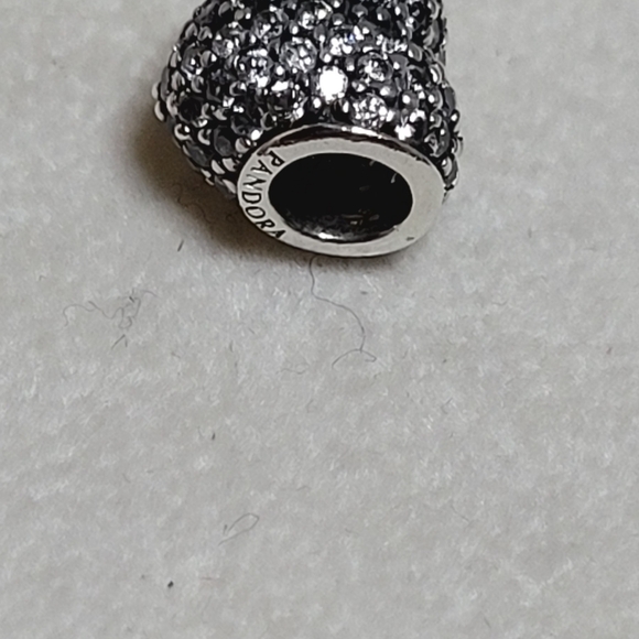 PANDORA Clear Pave Heart Charm Sterling Silver - Picture 3 of 7